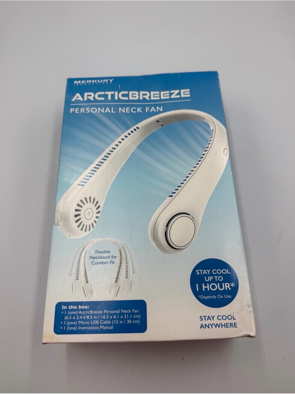 Mercury Innovations ArcticBreeze Personal Neck Fan – Portable